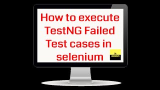 TestNG Failed Test cases reexecution in selenium [upl. by Rube]