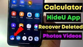 HideU Calculator Lock Deleted photos recover 100  How to Recover Delete photos in calculate App [upl. by Adnirim]