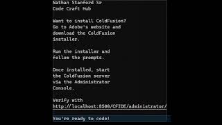 Adobe ColdFusion Install coding programming code coldfusion [upl. by Nepets227]