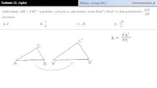 Zadanie 12  Matura  6 maja 2014 [upl. by Laws]