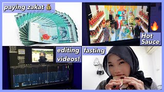 PRODUCTIVE VLOG paying zakat editing videos going to the library reacting to NCT Dream Hot Sauce [upl. by Ingham]