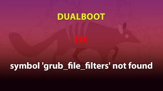UBUNTU FIX symbol grubfilefilters not found [upl. by Sumetra]