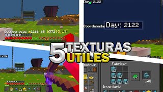 👉TOP 5 Texturas UTILES para Minecraft Pe 120🔥 Tecnico  TEXTURE PACKS utiles en Mediafıre‼️ [upl. by Enened112]