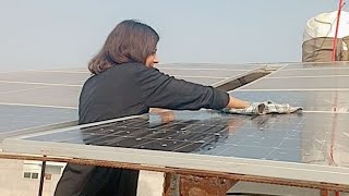 How to Clean Solar panels gogreen solarenergytips [upl. by Marchese]