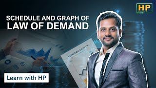 Law of Demand Table Schedule and Graph in Hindi  Economics  Learn with HP [upl. by Cuthbertson]