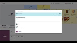 Select Product Variant Pop Up In Odoo 18 Point Of Sale [upl. by Elbam]