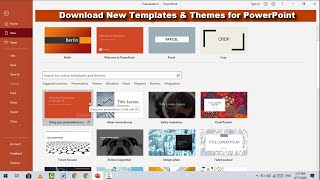 How to Search for Online Templates amp Themes in PowerPoint on Windows [upl. by Bryanty]