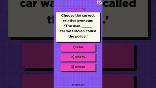 English Grammar Quiz Relative Pronouns 1 [upl. by Enajyram515]