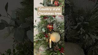 Country Style Christmas tree christmastree christmasdecoration holidaydecorating chrismasdecor [upl. by Kcirej]