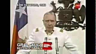 6 de octubre de 1988 Pinochet reconoce el triunfo del quotNoquot [upl. by Adyl]