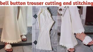 Bell Bottom Trouser Cutting And Stitching  Bell Bottom Pant Making By Alisha Designing [upl. by Hochman327]