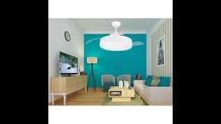 Lampadario con Ventilatore da Soffitto con Pale a Scomparsa [upl. by Nnylaf]