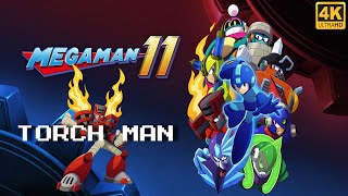 Mega Man 11 🎮 Boss 4 Torch Man 🔥 Ab in die Torch Man Stage 🌲 Ein feuriger Waldspaziergang [upl. by Birkle]