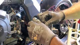 replacing the countershaft output shaft seal on an sv650 [upl. by Aerdno]