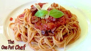 Spaghetti Puttanesca  One Pot Chef [upl. by Dihsar]