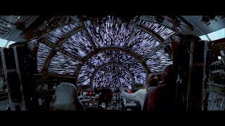 Star Wars The Empire Strikes Back  Falcon enters Hyperspace [upl. by Eirised]