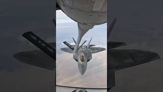 Air Force aircrew members conduct aerial refueling within the USCENTCOM area of responsibility f22 [upl. by Attezi]