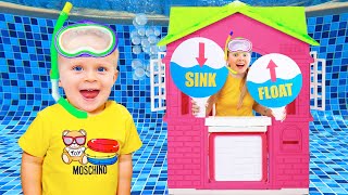 Sink or Float with Oliver and Mom  Cool Science Experiments for Kids [upl. by Ilram]