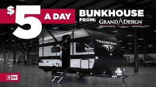 2025 Grand Design Transcend  RV Tour 5 A Day Bunkhouse From GrandDesignRVTV [upl. by Wessling]