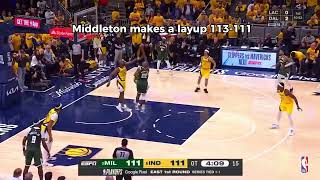 Pacers Vs Bucks Game 3 Crazy Ending🍿 [upl. by Elmo]