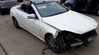 Crashed Mercedes E350 AMG line Convertible Write Off [upl. by Nuli207]