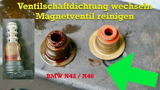 BMW 118 i E87 Ventilschaft wechseln amp Magnetventil reinigen [upl. by Cathrin933]