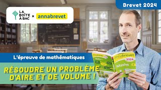 Résoudre un problème daire et de volume  Brevet de Maths 2025 avec Hatier et La Boîte à Bac [upl. by Trant761]