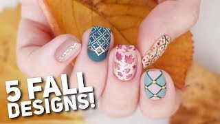 5 Matte Nail Art Designs For FALL 🍂 [upl. by Irrok]