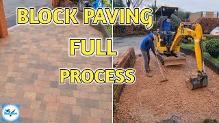 Block Paving Tegula Driveway Full Process [upl. by Ahsemot915]