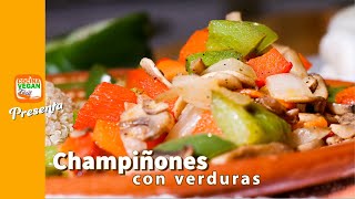 Guiso de champiñones con verduras  Cocina Vegan Fácil [upl. by Judye]