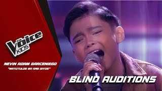 The Voice Kids Nevin Adam Garceniegos wakeup call to the coaches Blind Auditions [upl. by Yalonda579]