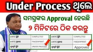 Under Process ଥିଲେ ୨ ମିନିଟରେ Approve କରନ୍ତୁ How To Solve Subhadra Yojana Under Process Problem [upl. by Amerigo372]