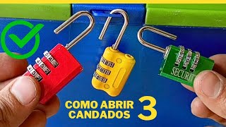 como ABRIR 3 candados de COMBINACIÓN en menos de 5 MINUTOS  cambio de CONTRASEÑA [upl. by Honebein290]