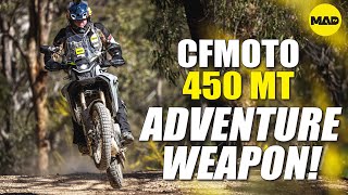 CFMOTO 450 MT  IBEX   THOROUGH TEST REVIEW  FREEWAY  BLACKTOP  DIRT [upl. by Aliuqaj133]