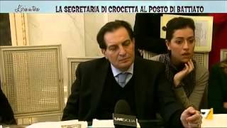 Crocetta nomina la sua segretaria al posto di Battiato [upl. by Annamarie516]