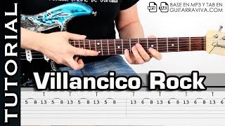 CLASE VILLANCICO ROCK como tocar villancicos en guitarra eléctrica [upl. by Jdavie]