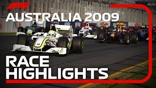 Brawn GP Win Debut Race in Melbourne  2009 Australian Grand Prix Highlights [upl. by Ratep]