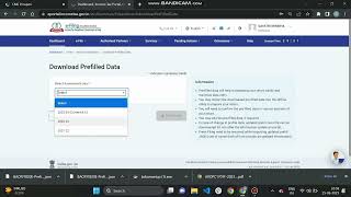 How to download prefilled Json file from Income tax portal [upl. by Dougald]