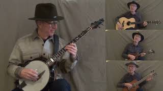 Melodic Banjo Variations Gold Rush  Big Mon  Clinch Mountain Backstep [upl. by Fenton]