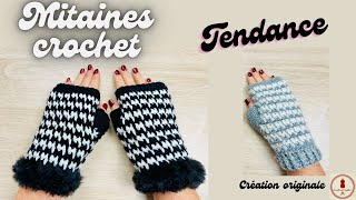 MITAINES CROCHET TENDANCE [upl. by Helge954]