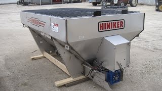 NEW 7 2 cubic yard Hiniker Auger drive SS salt spreader sander sblb pickups HINIKER775 [upl. by Meikah]