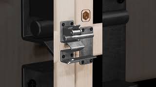 Simple automatic gate locking mechanism woodwoodworkinggatedoorshotslocklatch [upl. by Loella677]