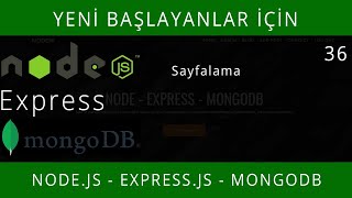 NodeJS  ExpressJS  MongoDB 36 Sayfalama Pagination [upl. by Delano]