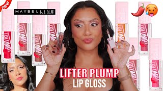 new MAYBELLINE LIFTER PLUMP LIP GLOSS  NATURAL LIGHTING LIP SWATCHES  MagdalineJanet [upl. by Niajneb405]