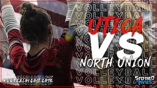 HIGH SCHOOL VOLLEYBALL  Utica vs North Union  HIGHLIGHT [upl. by Ijic]