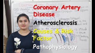 Coronary Artery Disease in Hindi  Atherosclerosis  Causes amp Risk Factor  Pathophysiology [upl. by Beckie218]