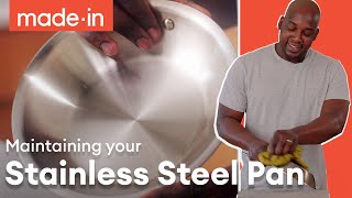 How to Properly Maintain Stainless Steel Pans  Made in Cookware [upl. by Zehe966]