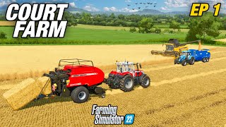 THE ADVENTURE BEGINS  Court Farm  Farming Simulator 22  Ep1 [upl. by Lanor]