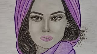 رسم امراة جميلة وسهلة  رسم سهل  تعليم الرسم للمبتدئين [upl. by Rambow11]