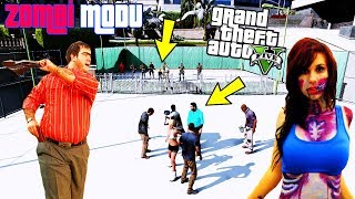 HAKKI RECEP İVEDİK VE NECLAYI ZOMBİLERE YEM EDİYOR  GTA 5 ZOMBİ MODU [upl. by Asilegna]